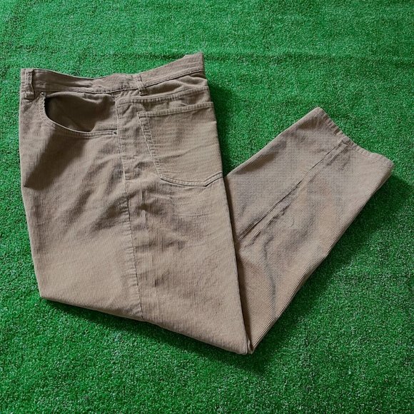 St. John's Bay Men's Straight Leg Easy Fit Brown Y2K Corduroy  Pants Size 36 - Picture 1 of 11